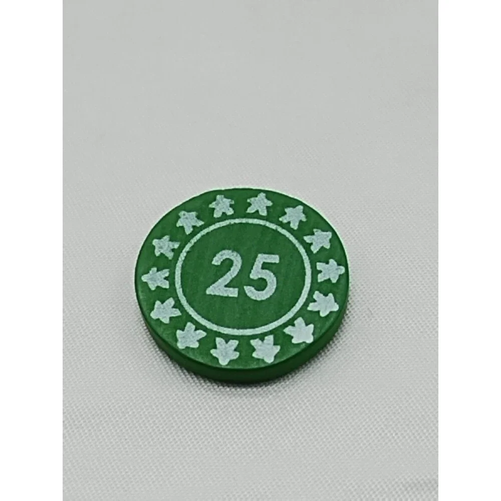 Lot Of (50) Board Game Meeple Plastic Coins 25s